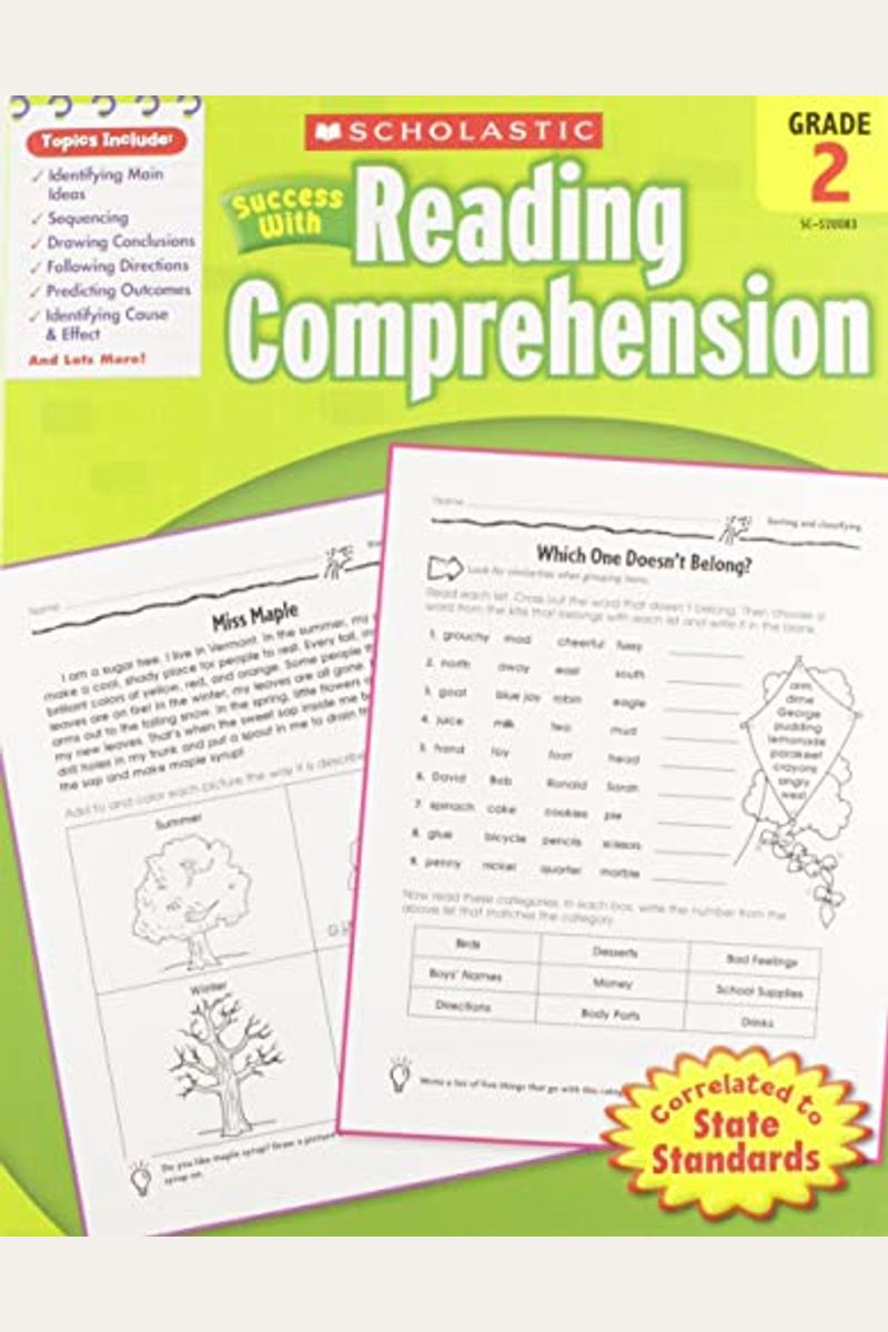 Scholastic Success With: Reading Comprehension Workbook: Grade 4