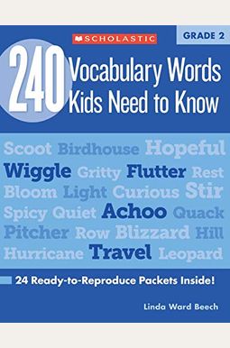 240 Vocabulary Words Kids Need To Know: Grade 2: 24 Ready-To-Reproduce Packets Inside!