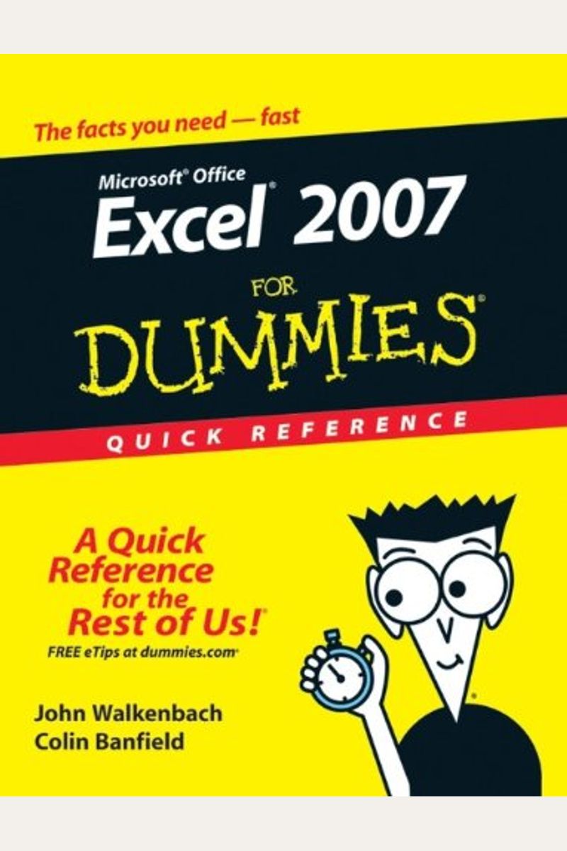 Buy Excel For Dummies Quick Reference Book