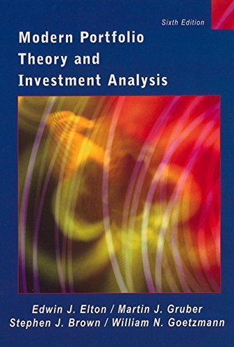 Buy Modern Portfolio Theory And Investment Analysis Book