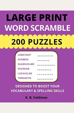 Buy Large Print Word Scramble Puzzles Designed To Boost Your Vocabulary ...