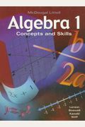 Algebra 1: Concepts And Skills