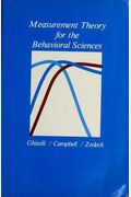 Measurement Theory for the Behavioral Sciences