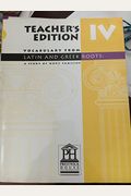 Teacheris Edition Vocabulary From Latin And Greek Roots A Study Of Word Families Level Iv