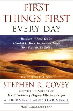 First Things First Every Day: Daily Reflections- Because Where You're Headed Is More Important Than How Fast You Get There First Things First Every Day: Daily Reflections- Because Where You're Headed Is More Important Than How Fast You Get There