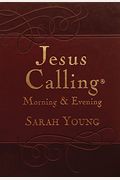Jesus Calling Morning And Evening, Brown Leathersoft Hardcover, With Scripture References