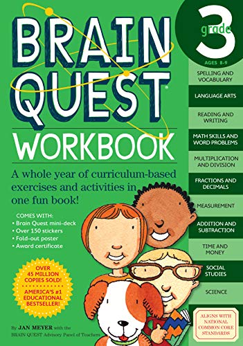 Brain Quest Workbook: 3rd Grade [With Stickers]