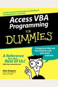 Access VBA Programming for Dummies