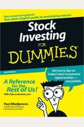 Stock Investing For Dummies (For Dummies (Lifestyles Paperback))