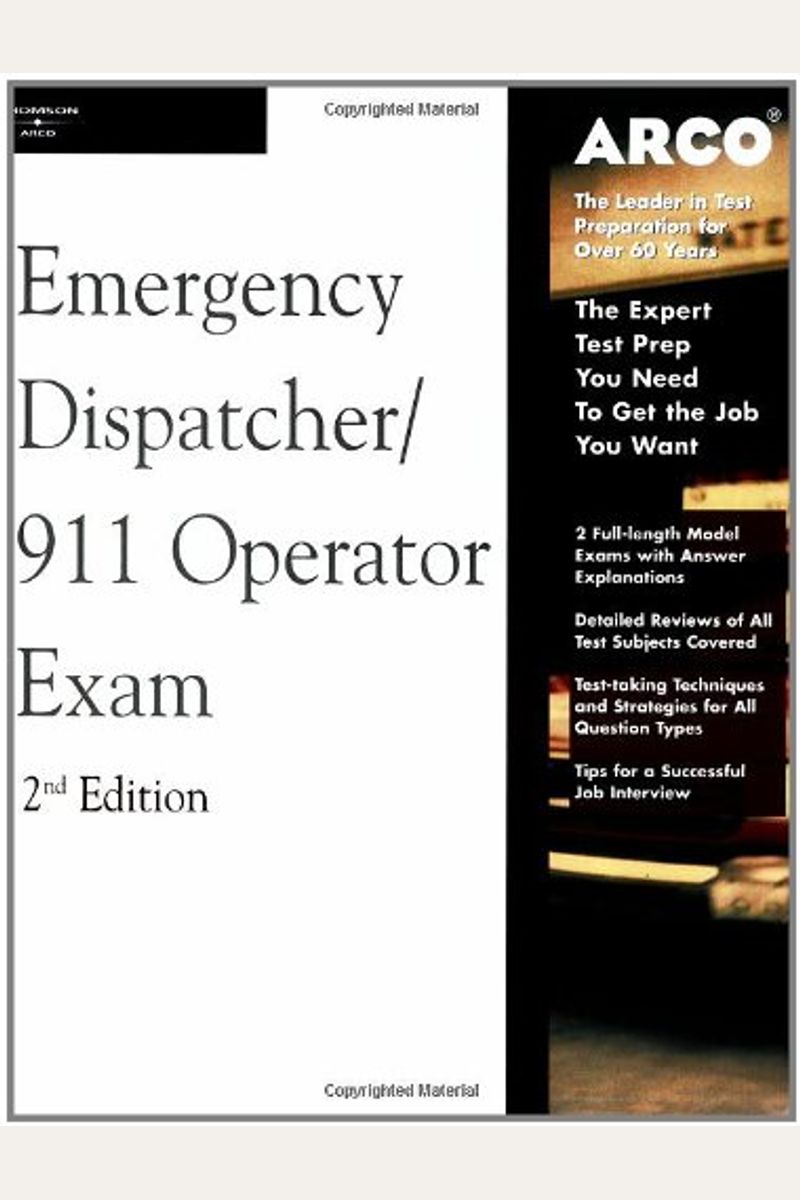 Buy Arco Master the Emergency Dispatcher 911 Operator Exam, 2nd
