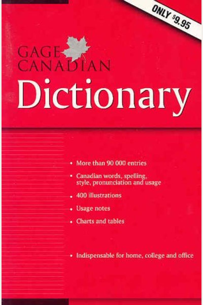 Buy Gage Canadian Dictionary Book By Dowbiggin Bruce