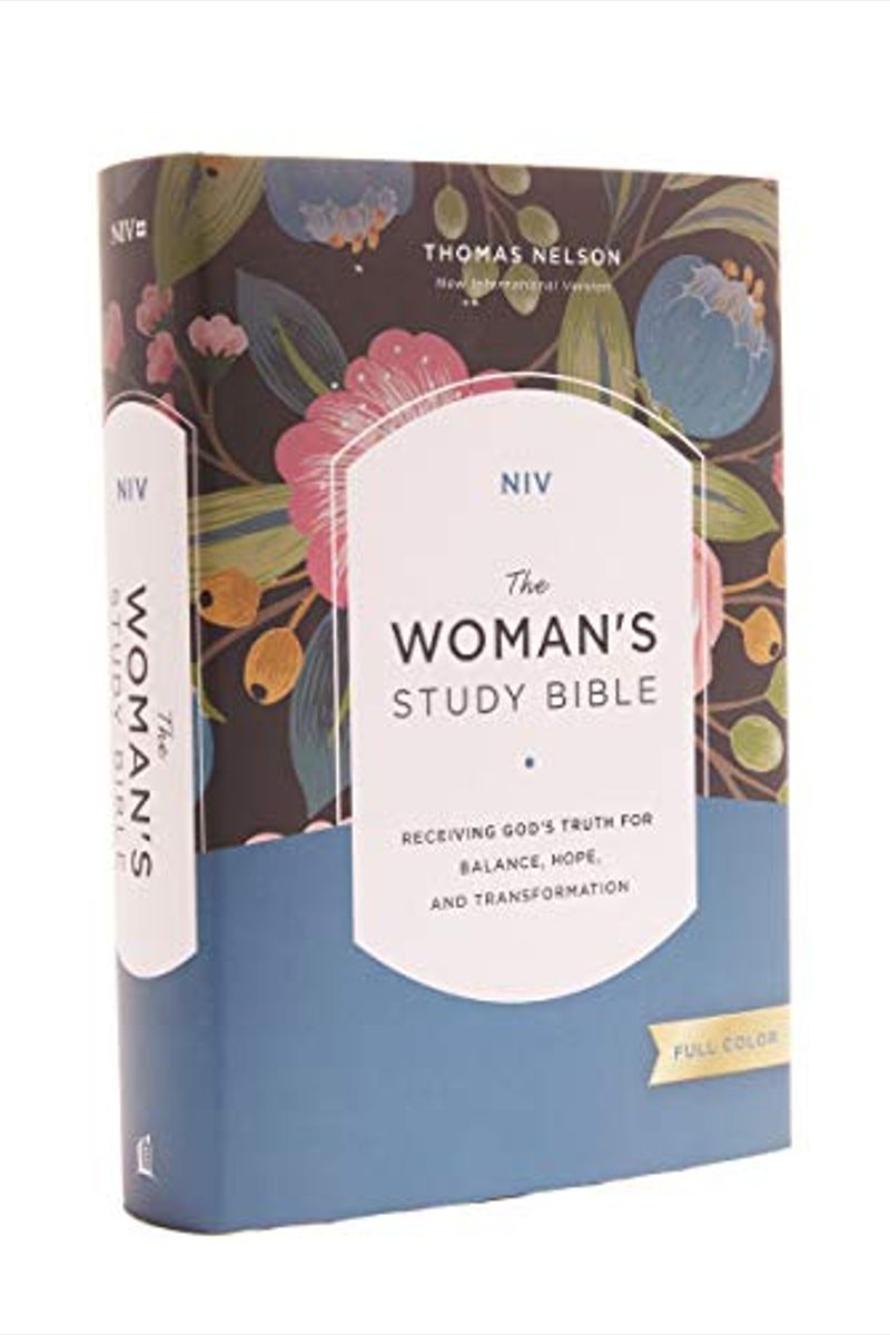 Niv, The Woman's Study Bible, Imitation Leather, Blue/Brown, Full-Color: Receiving God's Truth For Balance, Hope, And Transformation