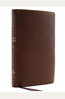Nkjv, Thinline Reference Bible, Large Print, Premium Goatskin Leather, Brown, Premier Collection, Comfort Print