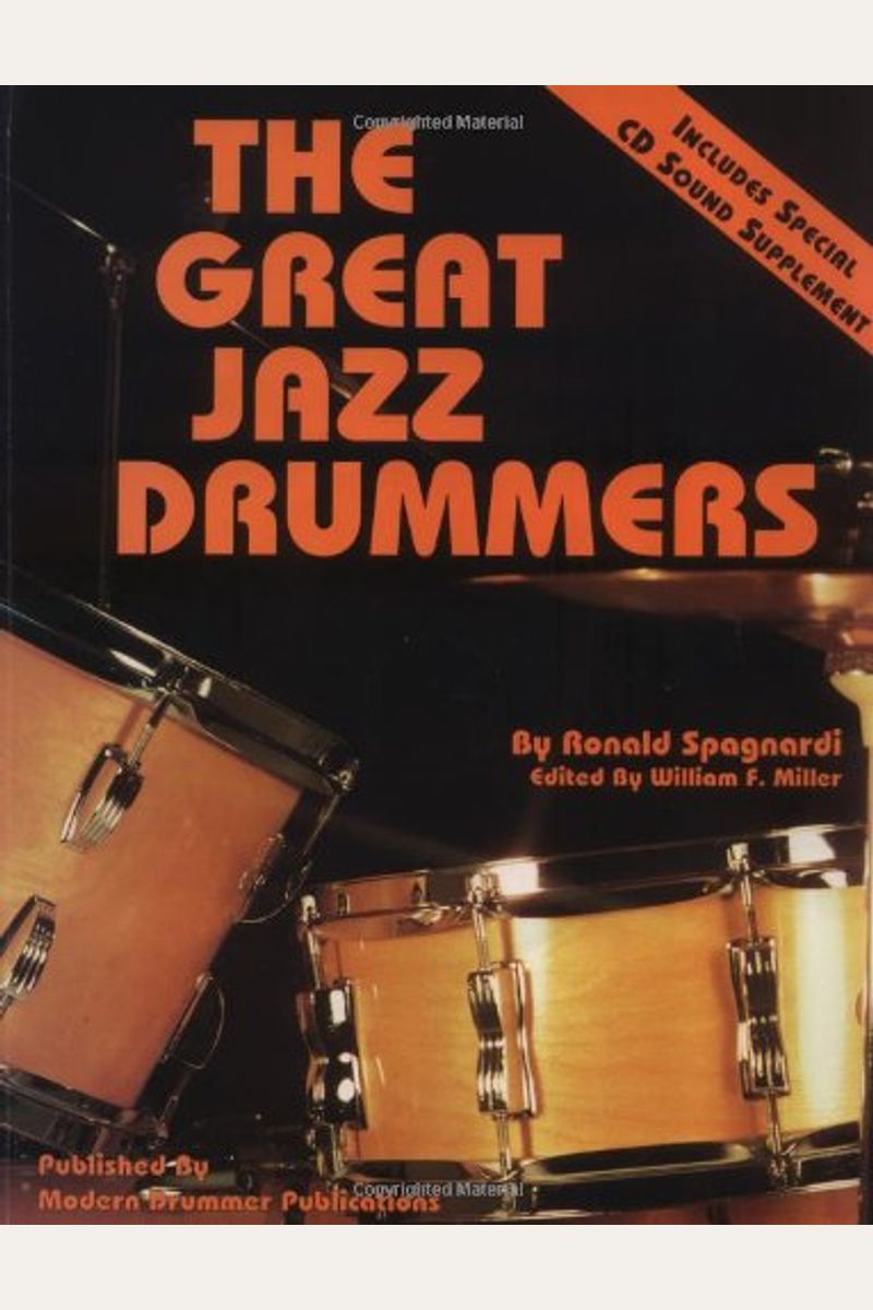 Buy The Great Jazz Drummers Book By Ronald Spagnardi