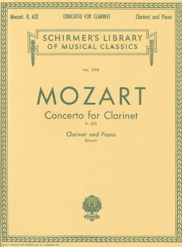 Buy Mozart: Concerto For Clarinet, K. 622: For Clarinet And Piano Book ...