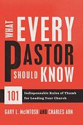 What Every Pastor Should Know: 101 Indispensable Rules Of Thumb For Leading Your Church