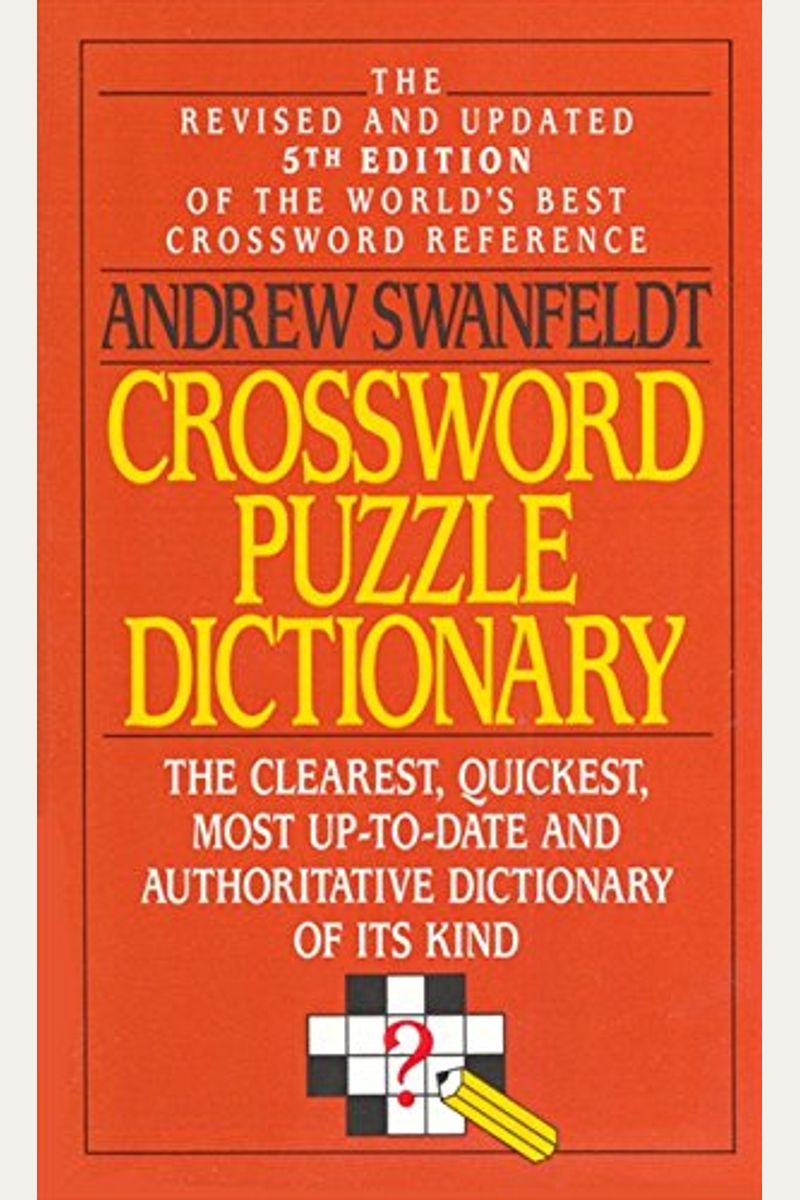 Buy Crossword Puzzle Dictionary Book By Andrew Swanfeldt