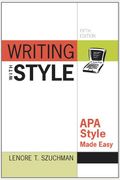Writing With Style: Apa Style Made Easy [With Infotrac]