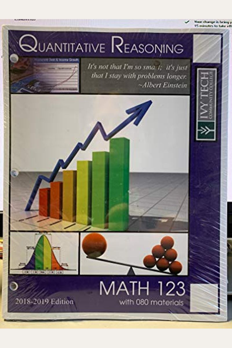 Buy Quantitative Reasoning : Math 123 With 080 Materials Book By: Leigh ...