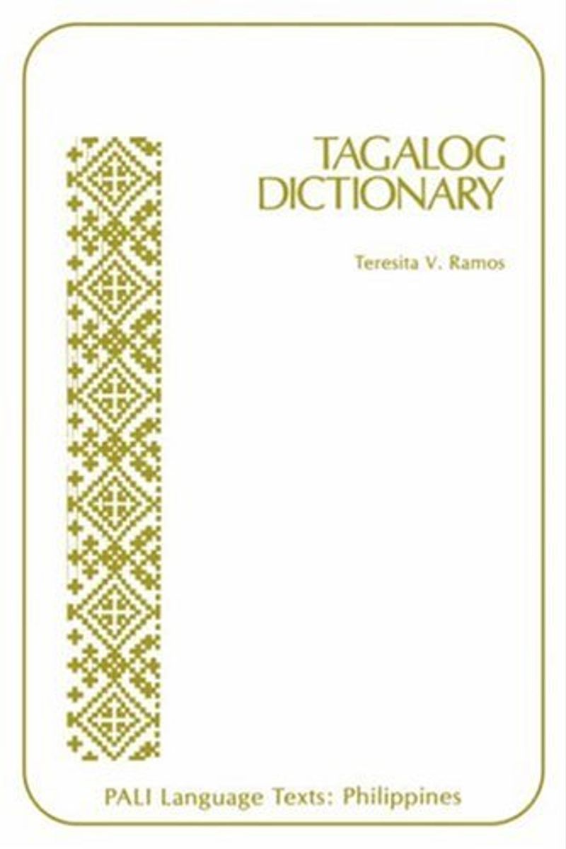 Buy Tagalog Dictionary Book By Teresita V Ramos