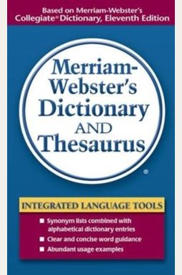 Buy Merriam-Webster's Dictionary And Thesaurus Book By: MerriamWebster