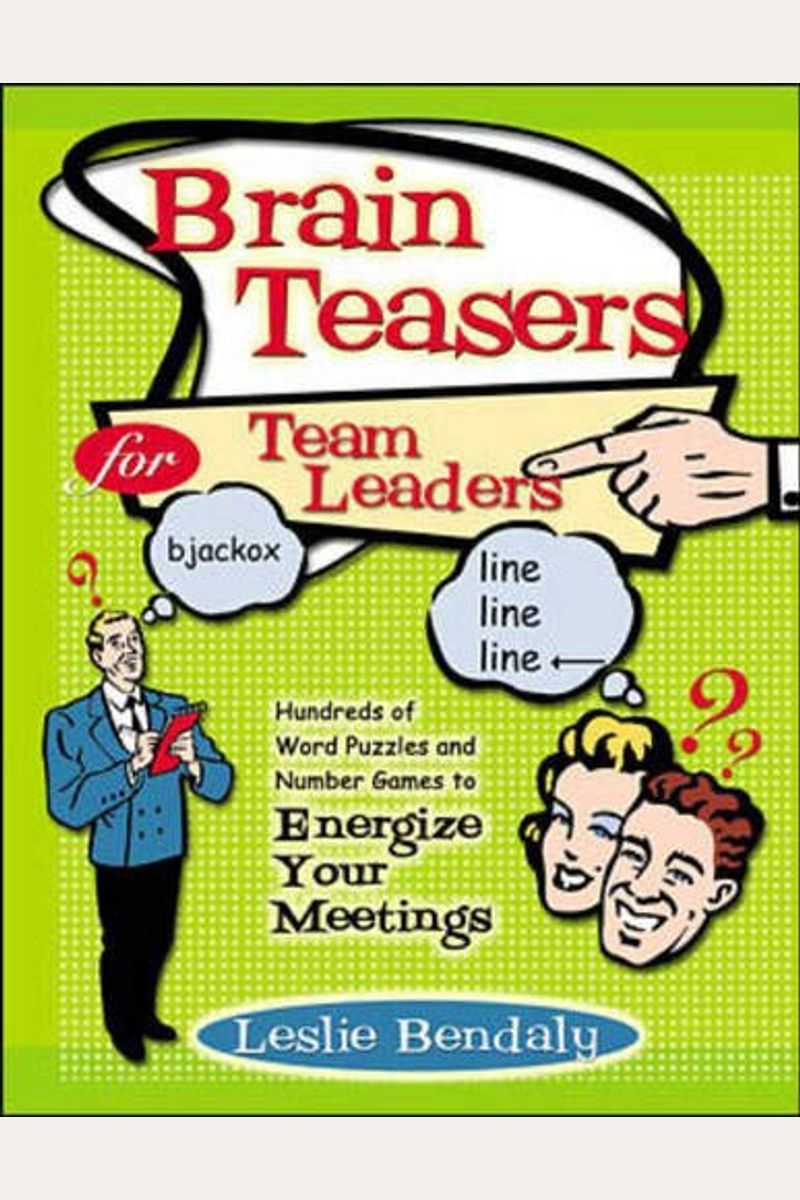 Buy Brain Teasers For Team Leaders Hundreds Of Word Puzzles And Number