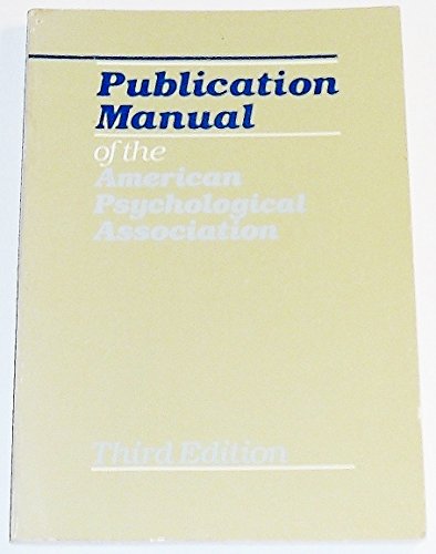 Buy Publication Manual Of The American Psychological Association Book ...