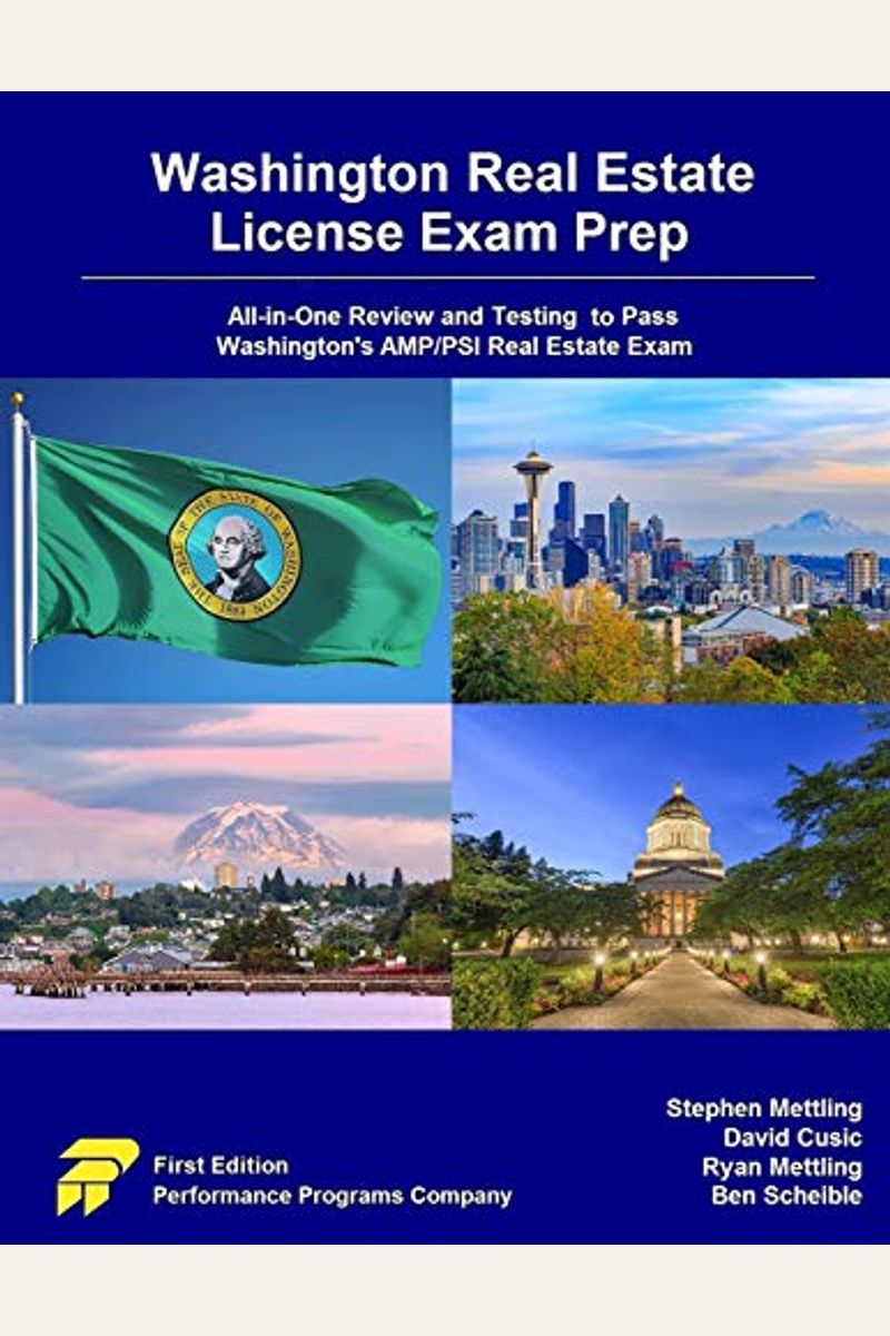 Buy Washington Real Estate License Exam Prep AllInOne Review And