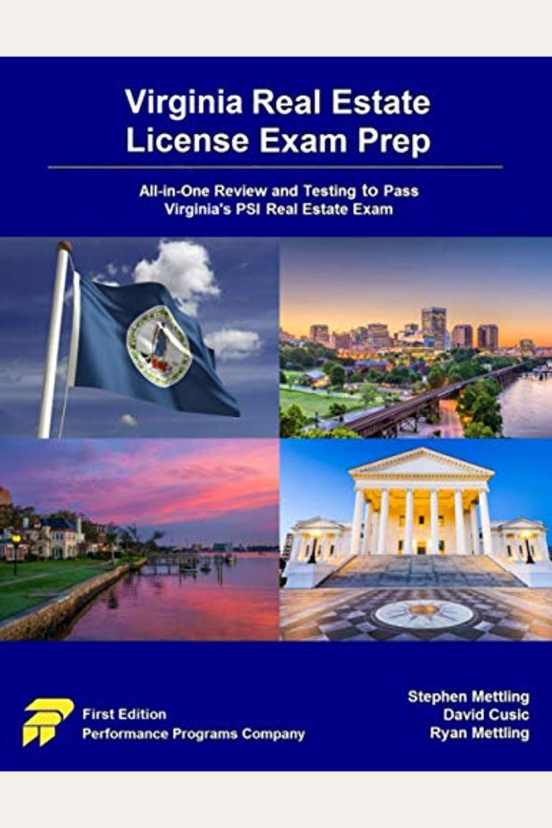 Buy Virginia Real Estate License Exam Prep AllInOne Review And