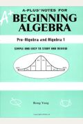 A-Plus Notes For Beginning Algebra: Pre-Algeb
