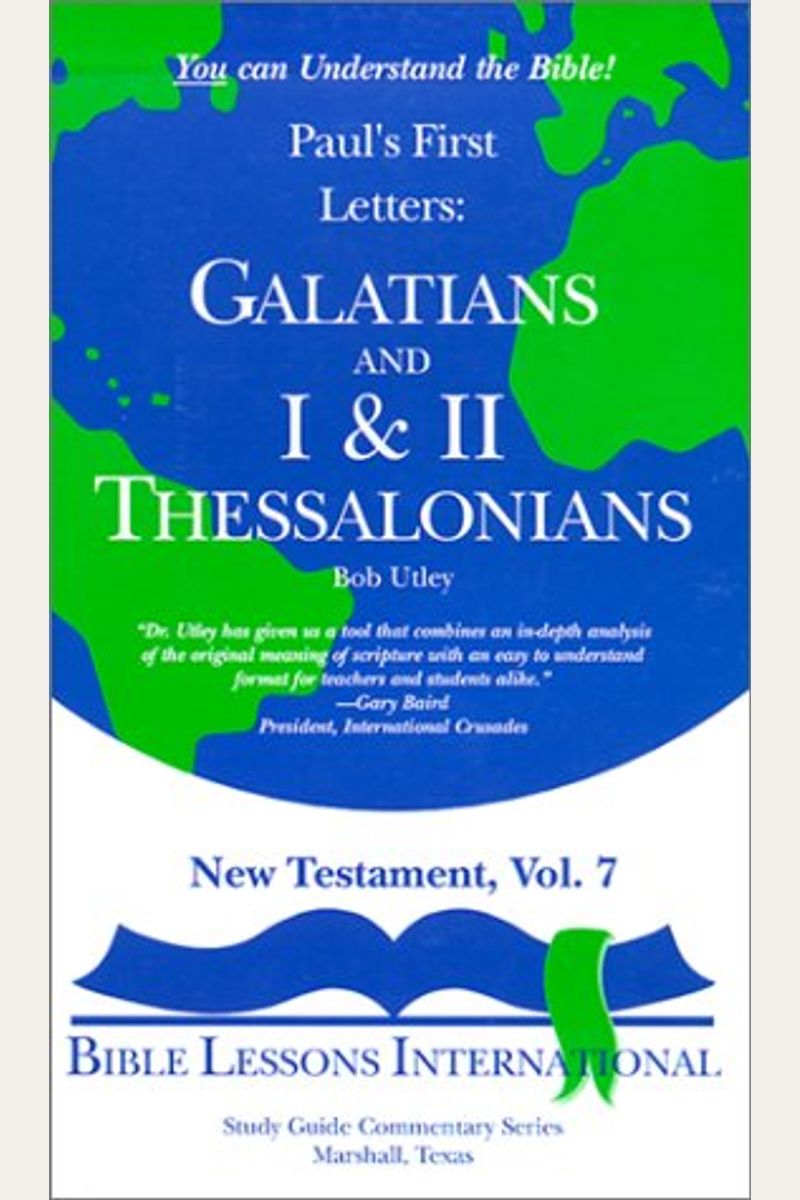 Buy Paul's First Letters Galatians 1 And Ii Thessalonians (Study Guide Commentaries) Book