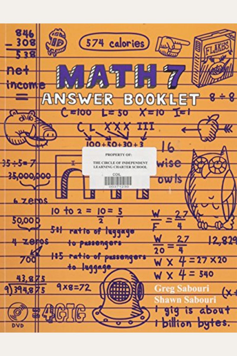 Buy Teaching Textbooks Math 7 Answer Key Book By Greg Sabouri