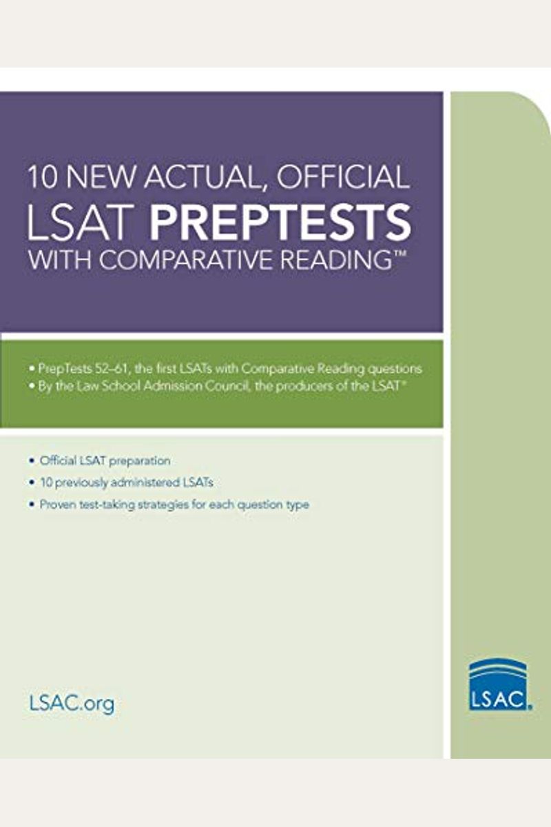 10 New Actual, Official Lsat Preptests: (Preptests 52-61)