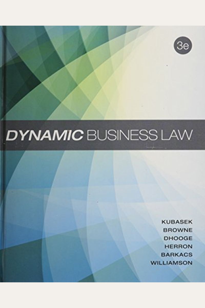 Buy Dynamic Business Law Book By Nancy Kubasek