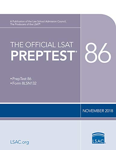 Buy The Official Lsat Preptest 86: (Nov. 2018 Lsat) Book By: Law S Council