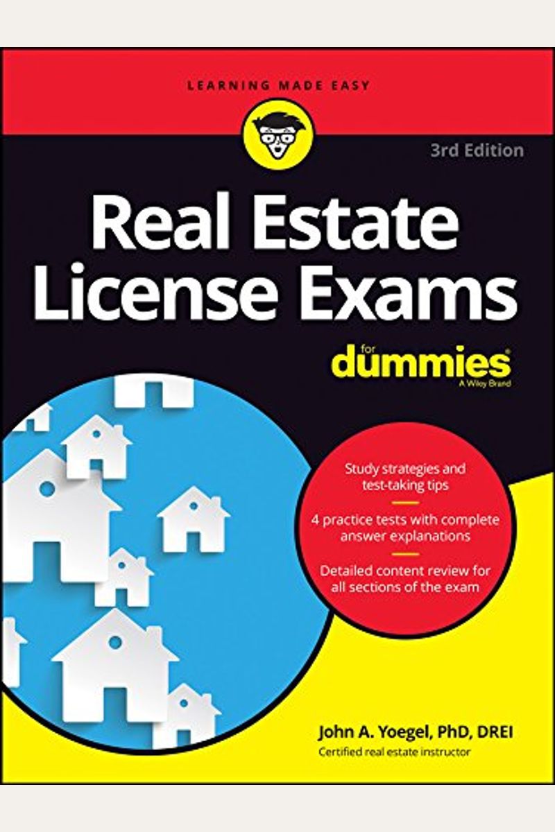 Buy Real Estate License Exams For Dummies Book + 4 Practice Exams