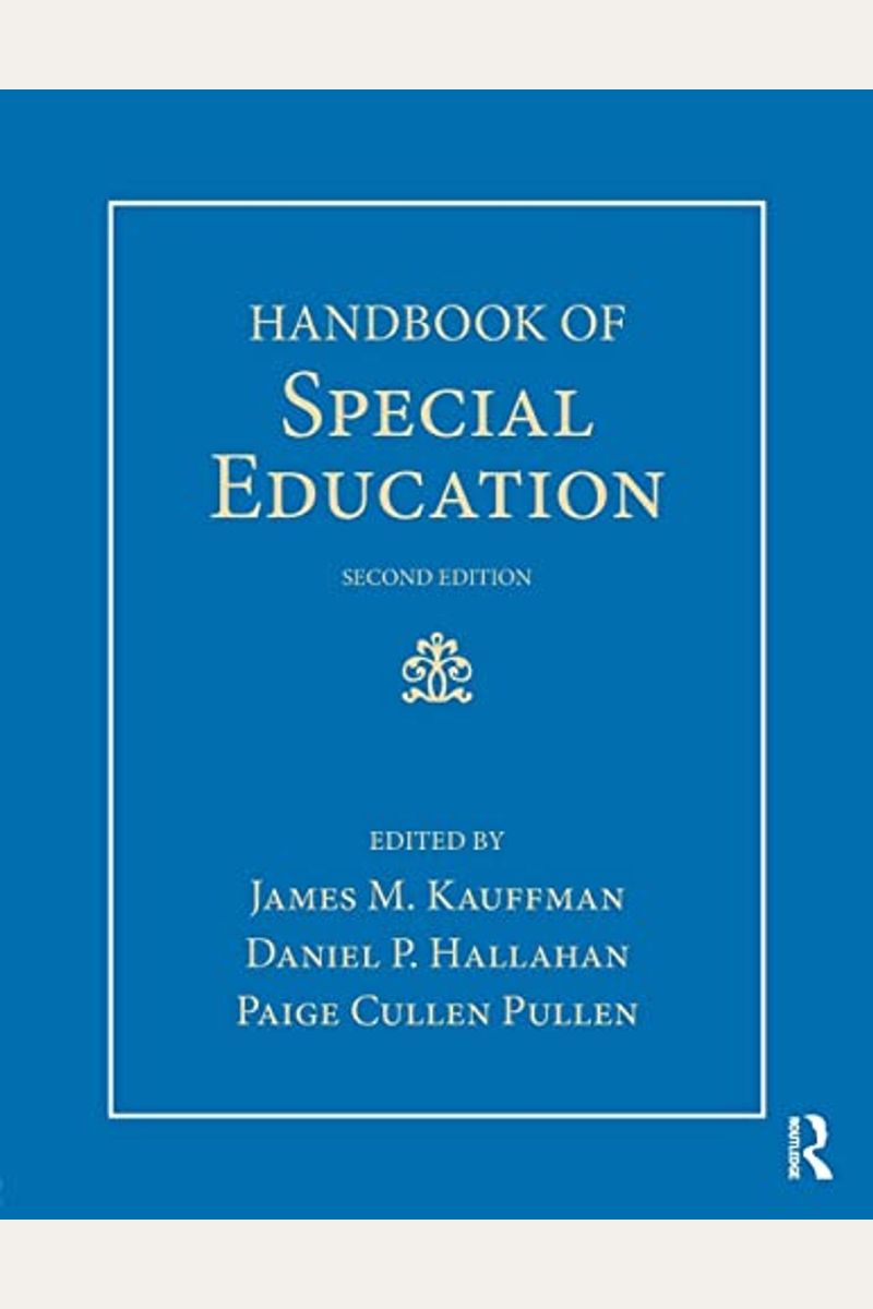 Buy Handbook Of Special Education Book By James M Kauffman