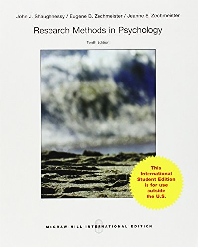 Buy Research Methods In Psychology Book By: John J Shaughnessy