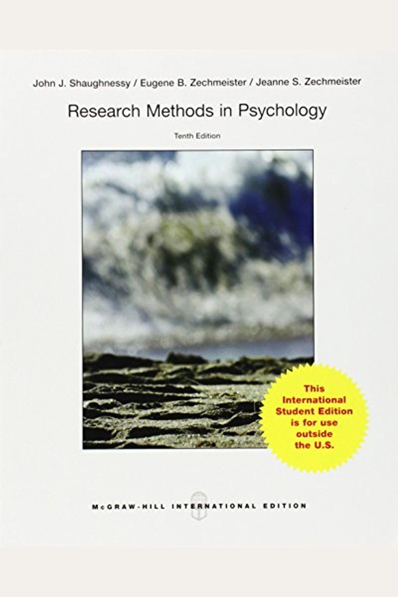 Buy Research Methods In Psychology Book By John J Shaughnessy