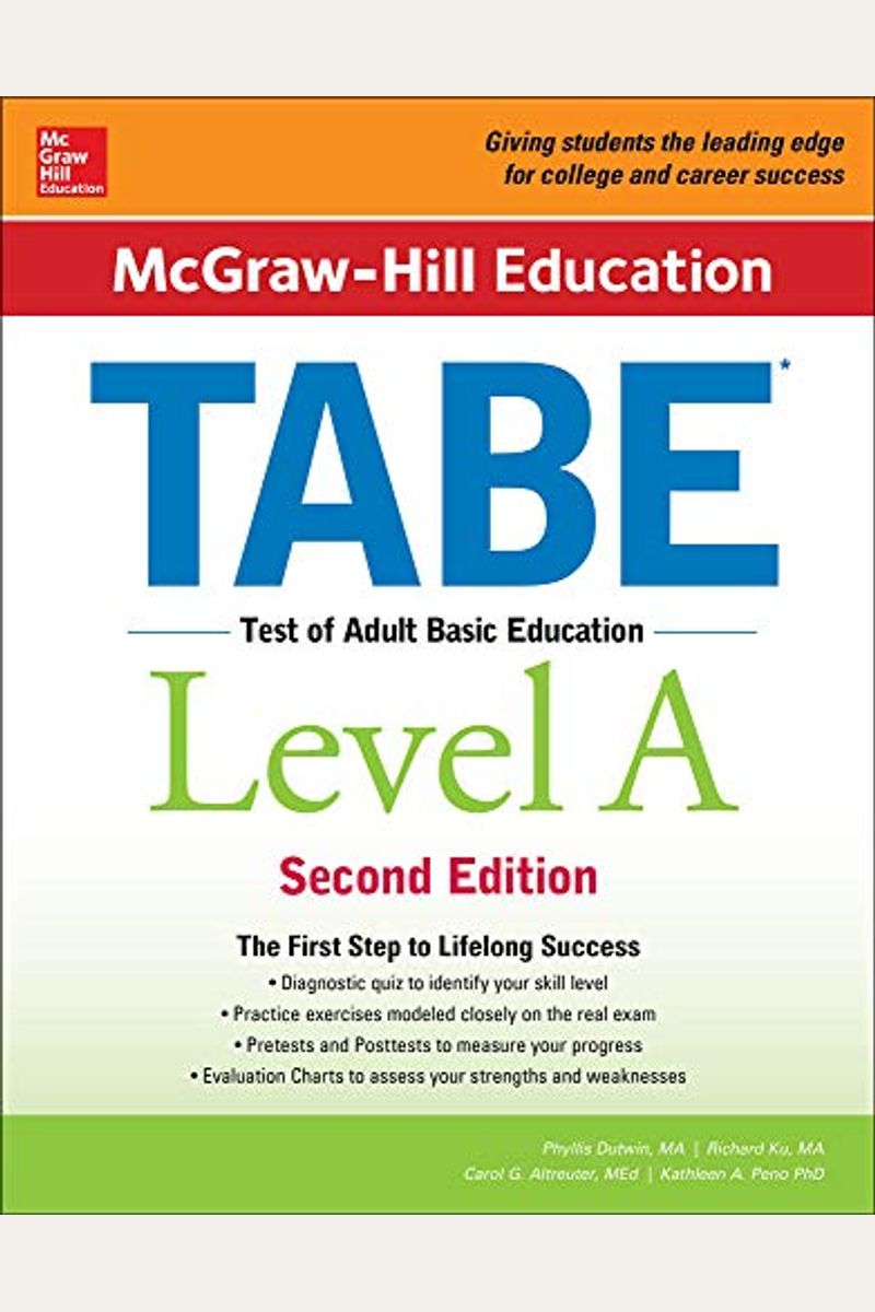 Mcgraw-Hill Education Tabe Level A, Second Edition