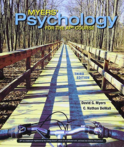 Buy Myers' Psychology For The Ap(R) Course Book By: David G Myers