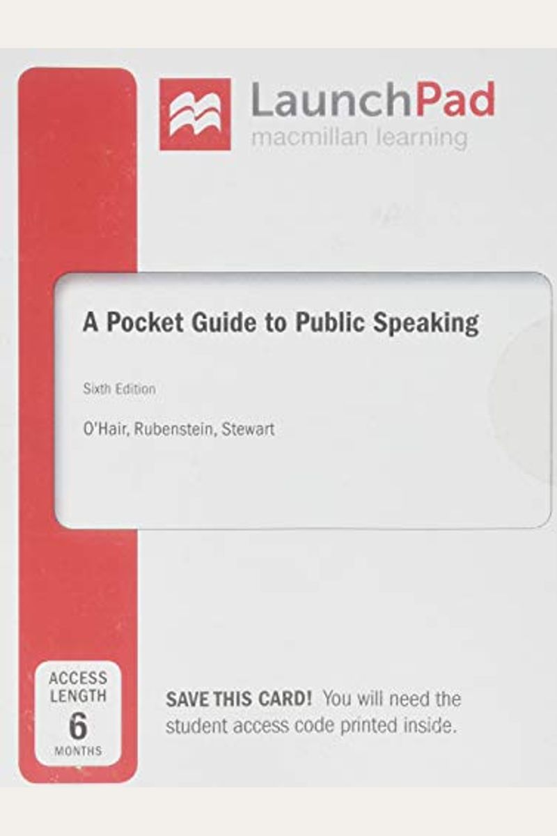 Launchpad For A Pocket Guide To Public Speaking (1-Term Access)