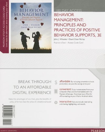 Buy Behavior Management: Principles And Practices Of Positive Behavior ...