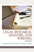 Legal Research, Analysis, And Writing