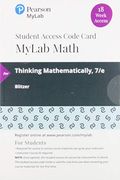 Mylab Math With Pearson Etext -- 18 Week Standalone Access Card -- For Thinking Mathematically