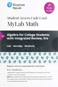 Mylab Math with Pearson Etext -- 18 Week Standalone Access Card -- For Algebra for College Students