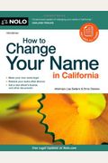 How To Change Your Name In California [With Cdrom]