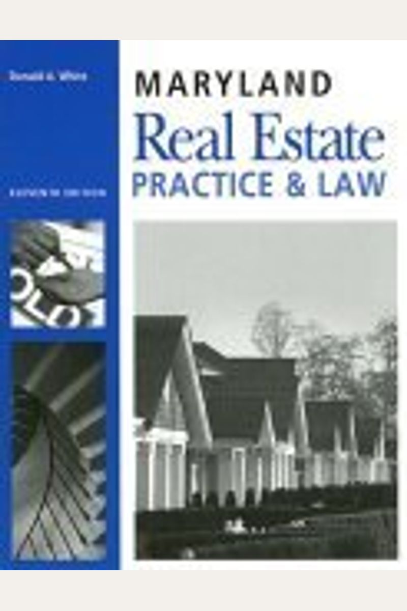 Buy Maryland Real Estate Practice & Law Book By Don White