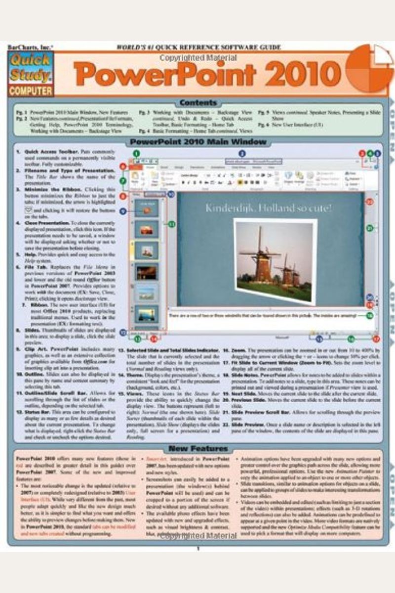 Powerpoint 2010 (Quickstudy: Computer)