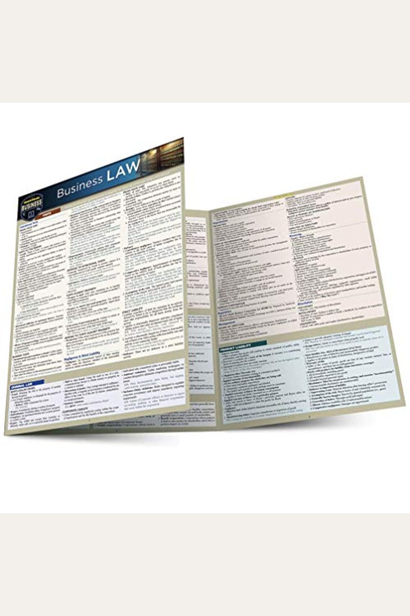 Business Law: A Quickstudy Laminated Reference Guide